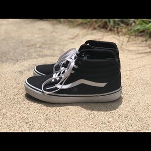black-white high top VANS